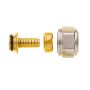 Comfort knelset 3/4" x 14/2mm AKB/PEX messing/vernikkeld
