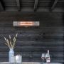 Sfeerbeeld hangende Eurom Heat and Beat Antraciet terrasverwarmer - 2000W