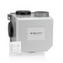 Vooraanzicht van de Itho Daalderop ventilatiebox CVE-S ECO SE - Vochtsensor en RFT-N Auto - Eurostekker