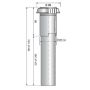 Burgerhout dakdoorvoer WTW 3000 180/150mm zwart