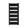 Vooraanzicht van de Masterwatt Vera Black badkamerradiator - 750W - H1085 L531 