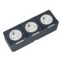Schneider Electric Mureva IP55 3 voudig wandcontactdoos grijs