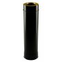 Rookgasbuis 80/130 dubbelwandig 500mm RVS zwart