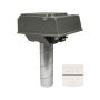 Voor/zijaanzicht van de Orcon MPV-10WR pijpdakventilator - RF-bediening - Eurostekker