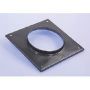 Burgerhout Aluminium muurplaat 125 mm zwart
