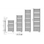 Vasco Bathline BB-EL badkamerradiator - 1250W - H1802 L600