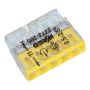 Wago lasklem 5 voudig 0.5-2.5mm² massief geel