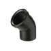 Ubbink Bocht 45° (luchttoevoer) - Ø80 - Pe - Zwart