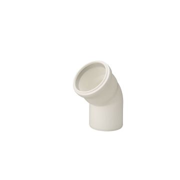 Ubbink Rolux rookgasbocht 45° - Ø80 - PP Wit