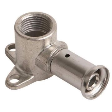 Henco muurplaat 16x1/2 binnendraad 52mm messing - 2P-1604