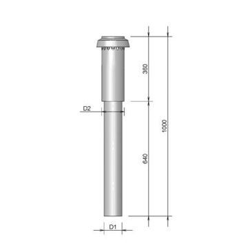 Burgerhout Ventilatie Dakdoorv + Kap 110 Zwart