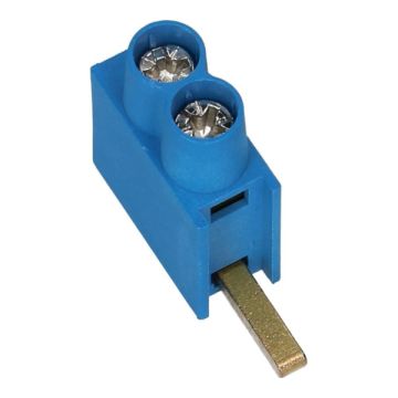 SEP aftakblok pin blauw 1 fase 2x10mm² laag