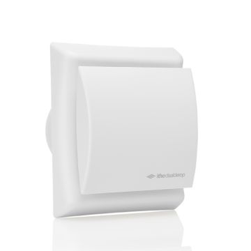 Vooraanzicht van de Itho Daalderop BTV N201T badkamerventilator met timer