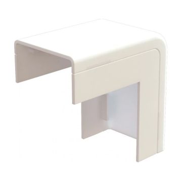 Canalit Buitenbocht met bodemstuk 25x13mm wit - 2 stuks