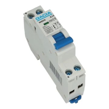 Gacia installatieautomaat 1 polig + nul 20A B 6kA