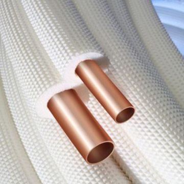 Halcor geïsoleerde twintube koelleiding 1/4" x 3/8" - zonder flare - rol 25 meter