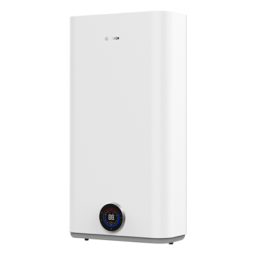 Voorzijde van de Nefit Bosch Tronic 7500 elektrische boiler met een inhoud van 120 liter