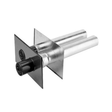 Burgerhout geveldoorvoer 80/80 mm aluminium zwart - 600mm