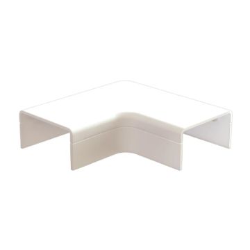 Canalit Plattebocht met bodemstuk 25x13mm wit - 2 stuks