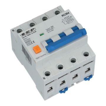 SEP aardlekautomaat 3 polig + nul 25A B 30mA 6kA