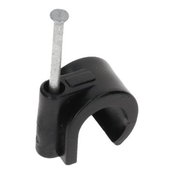 Tack spijkerclip universeel 11-15mm zwart - 100 stuks