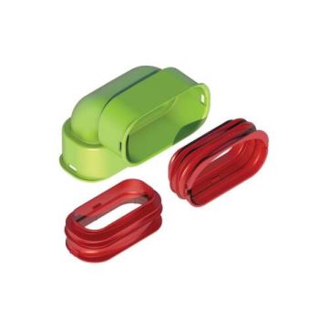 Ubbink Air Excellent AE35sc Bocht 90° verticaal set