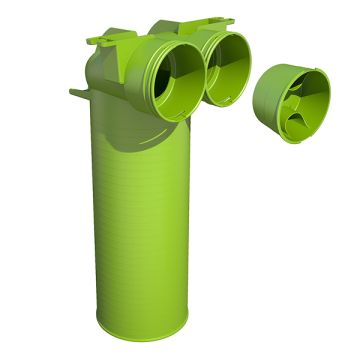 Ubbink Air Excellent AE48c ventieladapter 90° - met afdekkap