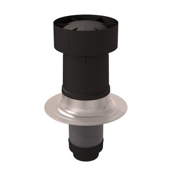 Ubbink Ventus geïsoleerde dakdoorvoer Ø150/160 0° - zwart