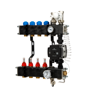 VTE composiet verdeler - pomp Grundfos - 4 groeps