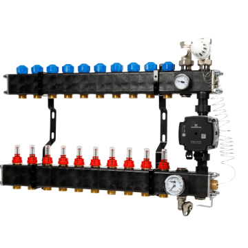 VTE composiet verdeler - pomp Grundfos - 10 groeps