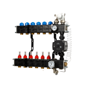 VTE composiet verdeler - pomp Grundfos - 6 groeps