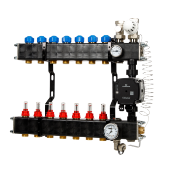 VTE composiet verdeler - pomp Grundfos - 7 groeps