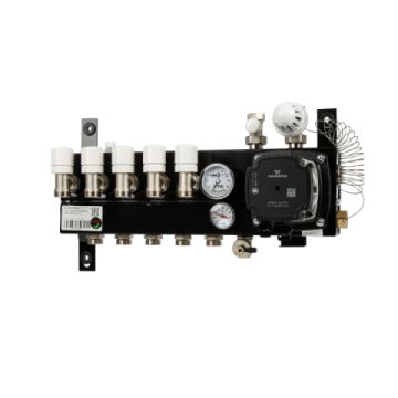 VTE SLIM verdeler vloerverwarming 5-groeps Grundfos pomp