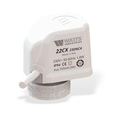 Watts 22CX servomotor voor vloerverwarmingverdeler 230V NC2 - 1,8w