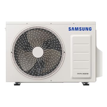 Vooraanzicht van het buitendeel van de Samsung Windfree 6,5kW