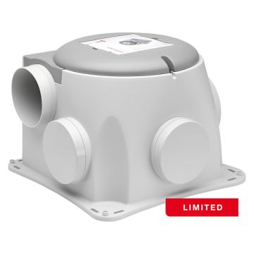 Vooraanzicht van de Zehnder ComfoFan Silent Limited ventilatiebox - Perilex
