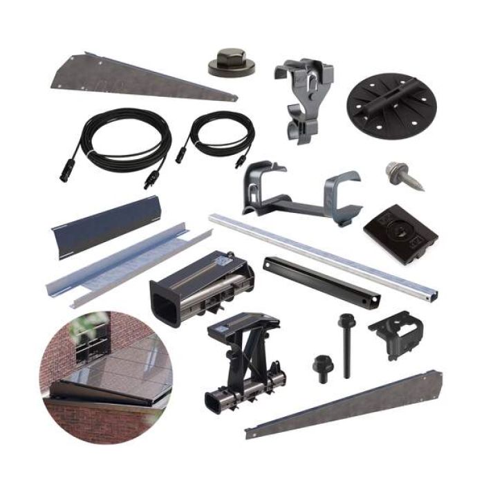 Esdec Flatfix Fusion montagepakket 12 panelen - plat dak - 2x6 portrait