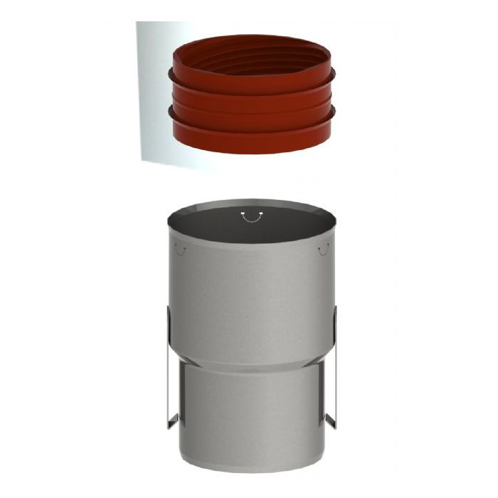 Burgerhout Koppelst Rvs 80-80 Spie-flex + Klemstrip