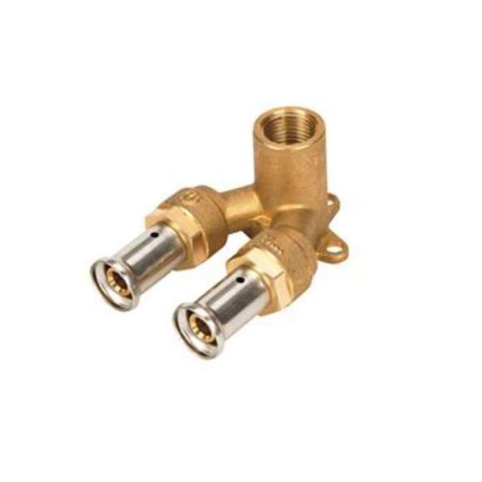 Henco muurplaat binnendraad dubbel 26 x 1/2