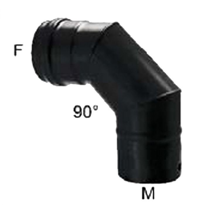 Ati bocht 90 80mm tbv pelletkachels