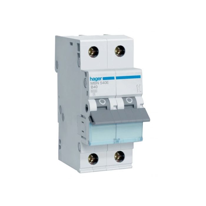 Hager installatieautomaat 1 polig + nul 40A B 6kA
