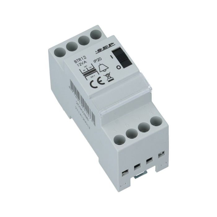 SEP beltrafo 8-24VAC 12VA met schakelaar