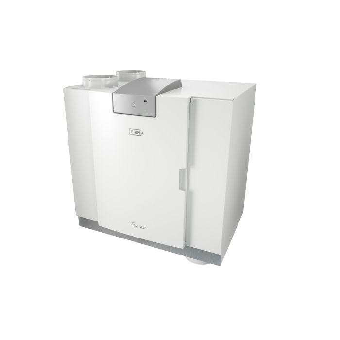 Vooraanzicht van de Brink Flair Plus 400 WTW 2b/2o rechts - 400m³/h