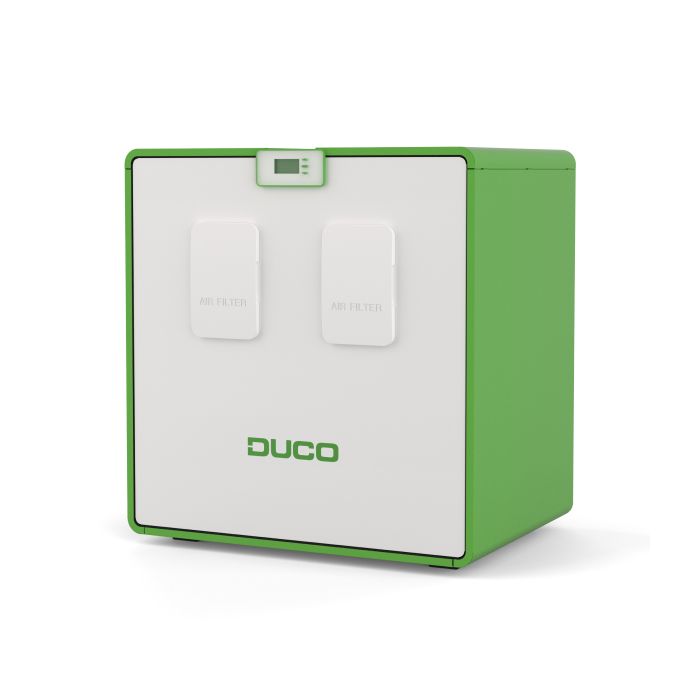 Vooraanzicht van de Duco DucoBox Energy Comfort Plus WTW D450 - Randaarde