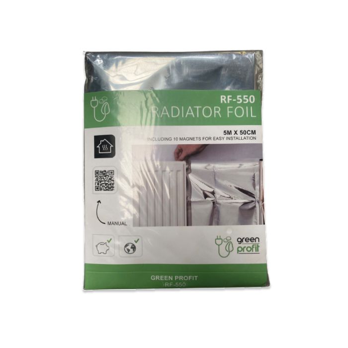 GreenProfit - Radiatorfolie 0,5 x 5m - 10 magneten