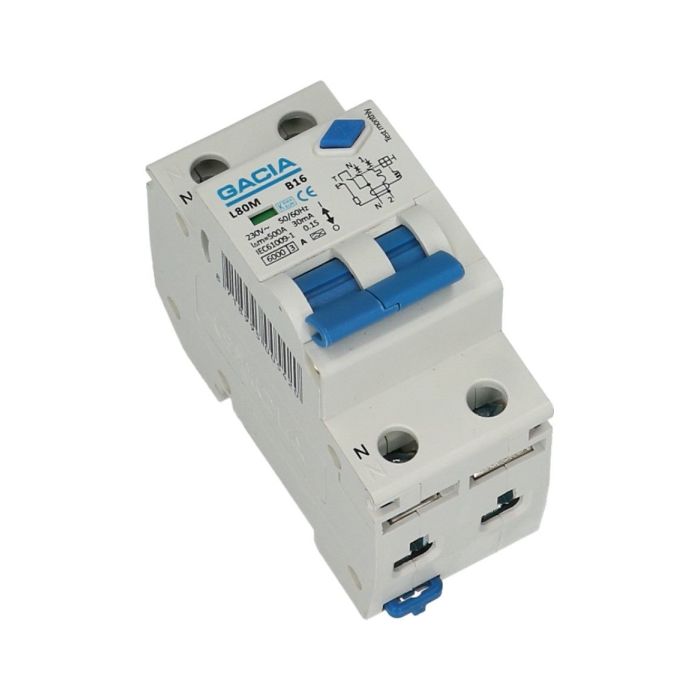 Gacia aardlekautomaat 1 polig + nul 25A C 30mA