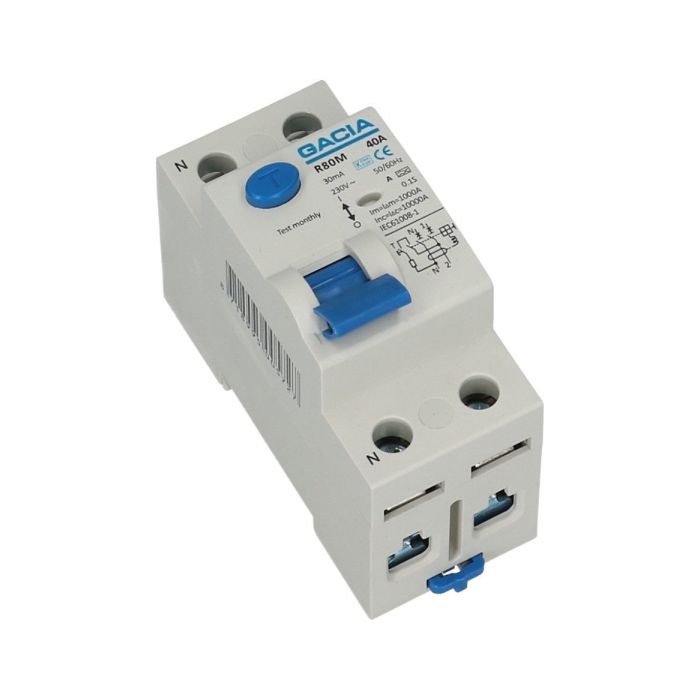 Gacia aardlekschakelaar 2 polig 63A 30mA