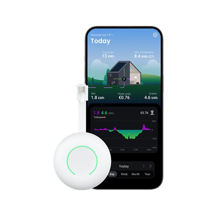 Beeld van de Homewizard app