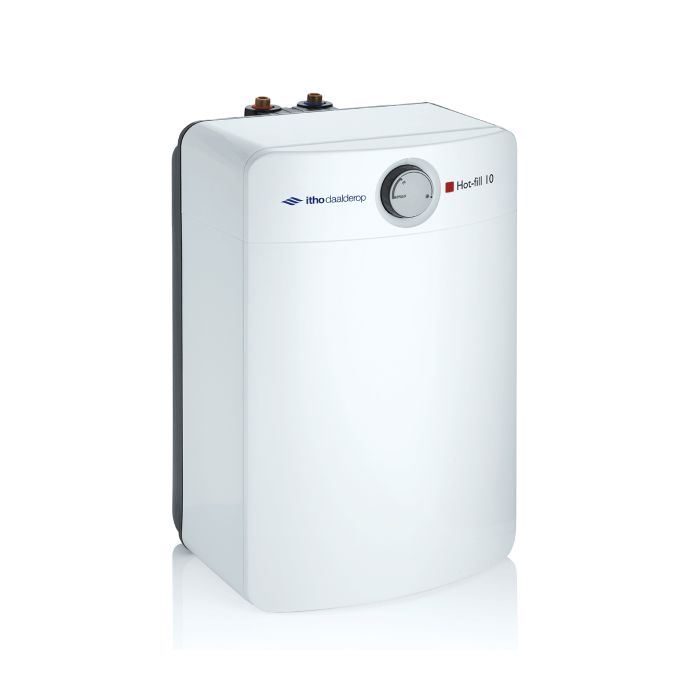 Vooraanzicht van de Itho Daalderop Close-in 10 liter HotFill keukenboiler