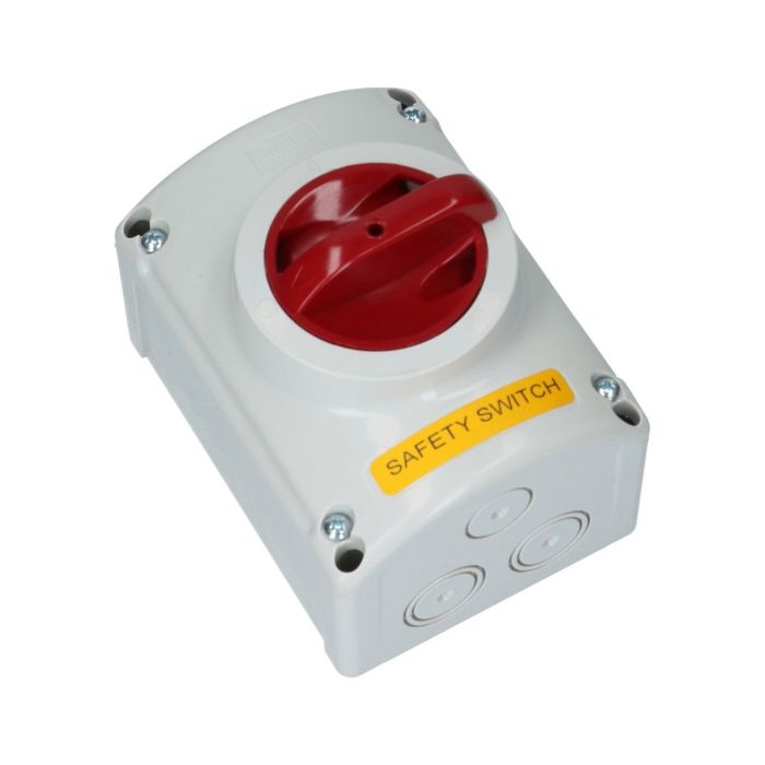 Famatel lastschakelaar met behuizing 4 Polig 20A 131x96.5x105.5